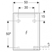 Прямоугольное зеркало с LED-подсветкой Geberit Option Basic Square 502.804.00.1