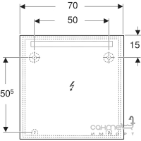 Квадратне дзеркало з LED-підсвічуванням Geberit Option Basic Square 502.805.00.1