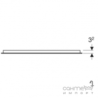 Прямоугольное зеркало с LED-подсветкой Geberit Option Basic Square 502.807.00.1