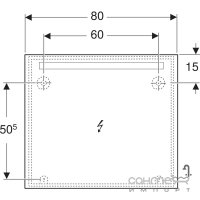 Прямоугольное зеркало с LED-подсветкой Geberit Option Basic Square 502.807.00.1