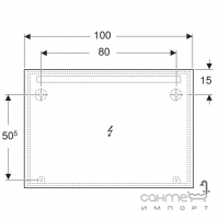 Прямокутне дзеркало з LED-підсвічуванням Geberit Option Basic Square 502.809.00.1