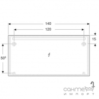 Прямокутне дзеркало з LED-підсвічуванням Geberit Option Basic Square 502.811.00.1