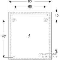 Прямоугольное зеркало с LED-подсветкой Geberit Option Basic Square 502.813.00.1