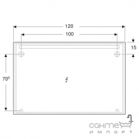 Прямокутне дзеркало з LED-підсвічуванням Geberit Option Basic Square 502.816.00.1