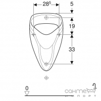 Подвесной писсуар Geberit Alex 502.915.00.1 белый