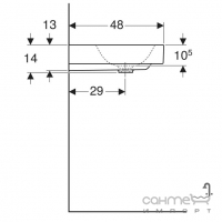 Подвесная раковина Geberit One 505.020.01.2 белая