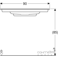 Мебельная раковина Geberit One CleanDrain 500.395.01.3 белая/накладка белая