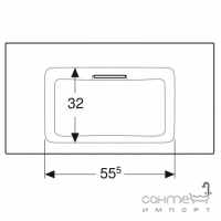 Мебельная раковина без отверстия под смеситель Geberit One CleanDrain 505.005.00.1 белая