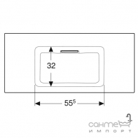 Мебельная раковина без отверстия под смеситель Geberit One CleanDrain 505.014.00.1 белая