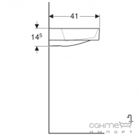 Подвесная раковина Geberit One CleanDrain 505.019.00.1 белая