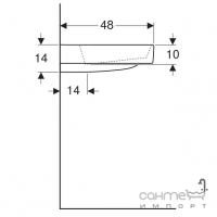 Мебельная раковина Geberit One CleanDrain 505.038.00.1 белая