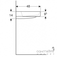 Мебельная раковина Geberit One CleanDrain 505.039.00.1 белая