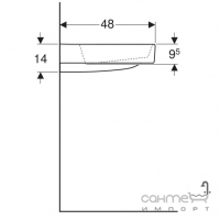 Мебельная раковина Geberit One CleanDrain 505.043.00.1 белая