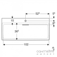 Мебельная раковина Geberit One CleanDrain 505.046.00.1 белая