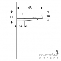 Мебельная раковина Geberit One CleanDrain 505.046.00.1 белая