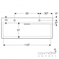 Двойная мебельная раковина Geberit One CleanDrain 505.049.00.1 белая