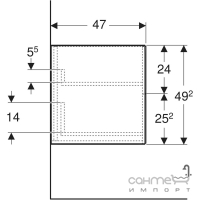 Подвесной комод Geberit One 505.077.00.6 темный орех