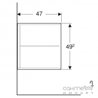Боковая полка для тумбы Geberit One 505.079.00.3 лава