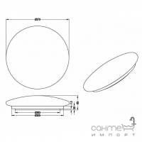 Круглий вологостійкий стельовий LED-світильник Trio Paolo 686014001 білий