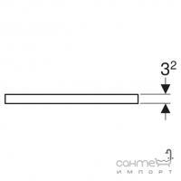 Столешница для тумбы Geberit One 505.286.00.3 лава, под две раковины