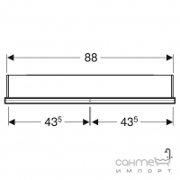 Зеркальный шкафчик с LED-подсветкой для монтажа в нишу Geberit One ComfortLight 505.803.00.1 алюминий