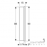 Зеркальный шкафчик с LED-подсветкой для монтажа в нишу Geberit One ComfortLight 505.803.00.1 алюминий