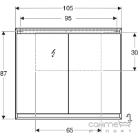 Зеркальный шкафчик с LED-подсветкой Geberit One ComfortLight 505.814.00.1 алюминий