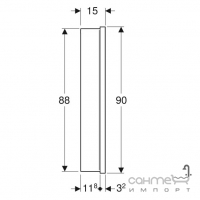 Зеркальный шкафчик с LED-подсветкой для монтажа в нишу Geberit One ComfortLight 505.822.00.1 алюминий