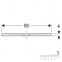 Квадратный тонкий душевой поддон из искусственного камня 800х800 Geberit Olona 550.750.00.1 матовый белый
