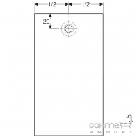 Прямоугольный тонкий душевой поддон из искусственного камня 1600х900 Geberit Olona 550.774.00.1 матовый белый