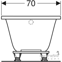 Прямоугольная акриловая ванна 1700х700 Geberit Selnova 554.284.01.1 белая