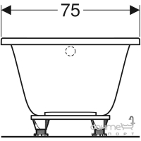 Прямоугольная акриловая ванна 1700х750 Geberit Selnova 554.285.01.1 белая