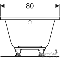 Прямоугольная акриловая ванна 1800х800 Geberit Selnova 554.286.01.1 белая