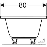 Прямокутна акрилова ванна 1800х800 Geberit Selnova Duo 554.289.01.1 біла
