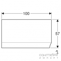 Фронтальная панель для ассиметричной ванны Geberit Selnova 554.870.01.1 белая, правая