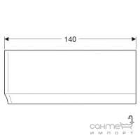 Фронтальная панель для ассиметричной ванны Geberit Selnova 554.871.01.1 белая, левая