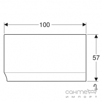 Фронтальная панель для ассиметричной ванны Geberit Selnova 554.871.01.1 белая, левая