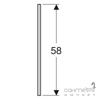 Боковая панель для ассиметричной ванны Geberit Selnova Square 554.894.01.1 белая