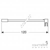 Кронштейн для душевой перегородки Geberit 154.283.00.1 хром