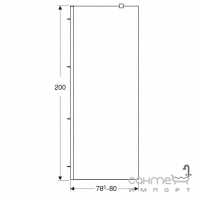 Душова перегородка Geberit Geo 560.119.00.2 хром/прозоре скло