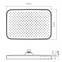 Прямоугольный верхний душ Qtap Hlavova QTHLA107CRM45944 хром