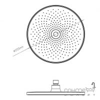 Круглый верхний душ Qtap Hlavova D 250 QTHLA107CRM45948 хром