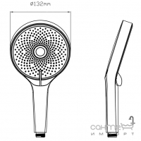 Ручной душ Qtap Rucni D 130 QTRUC125CRM45952 хром, 3 режима