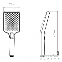 Ручний душ Qtap Rucni QTRUC125CRM45958 хром, 3 режима