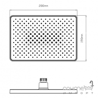 Прямоугольный верхний душ Qtap Hlavova QTHLA107CRM45946 хром