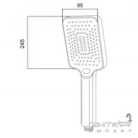 Ручной душ Qtap Rucni QTRUC125BLM45780 матовый черный