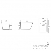 Подвесное биде Qtap Tern New QT17551303GMB матовое черное