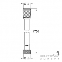 Душовий шланг 1,75 м Grohe Varioflex Trend 28742002 сатин