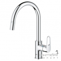 Змішувач для кухні з витяжним виливом Grohe QuickFix Start Flow 30569000 хром