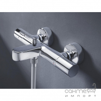 Смеситель-термостат для ванны с душевой стойкой Grohe Precision Get Vitalio Start 200 UA202907TR хром